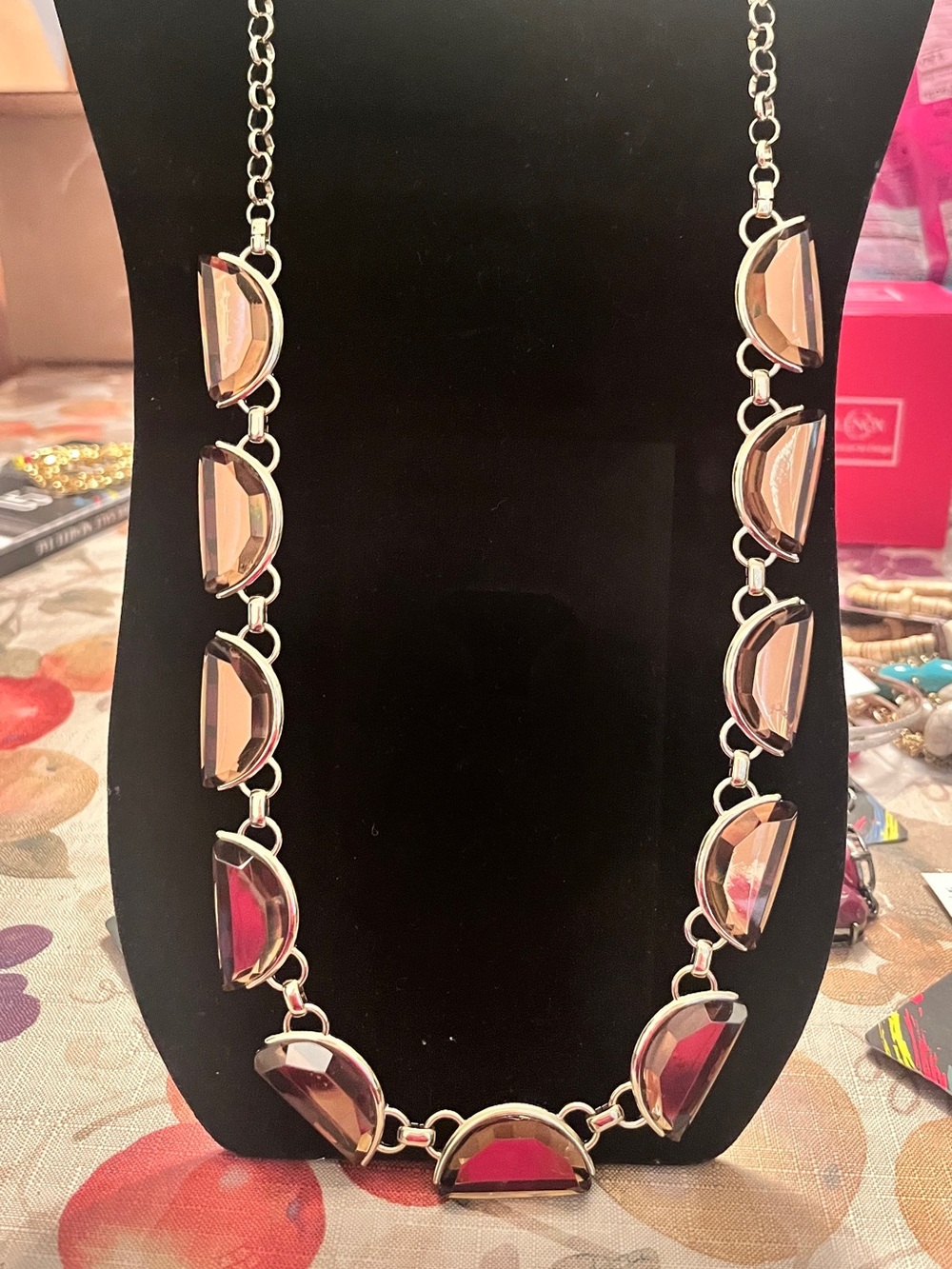 Coldwater Creek NWT Elegant Women’s Necklace with Amber Gem Accents